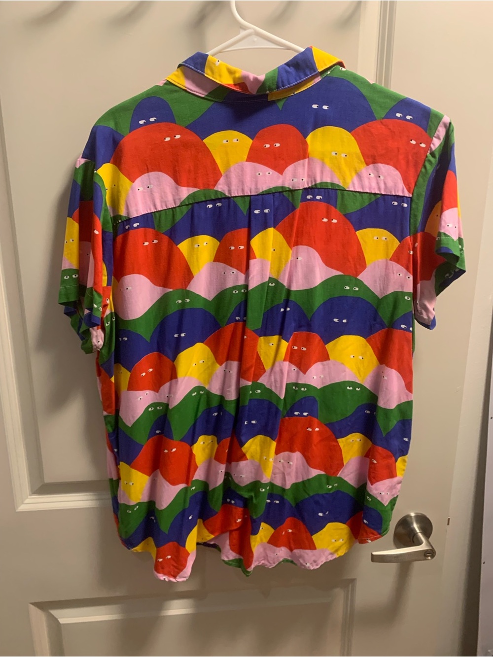 Nooworks Joyce Shirt in Rainbow Lump Short Sleeve Button-Down size 3X - Picture 2 of 9